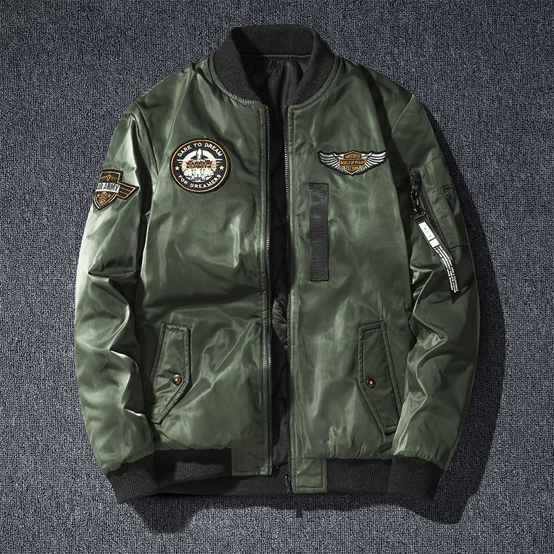 Plus Size Jacket Men'S Fashionable Winter Cotton-Padded Jacket Loose Fashionable Brand Down Cotton-Padded Coat Warm Jacket Men'S Thickened Baseball Suit - Image 1