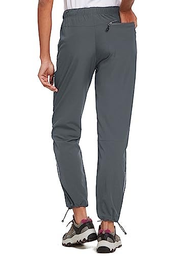 baleaf Women's Petite Hiking Pants Lightweight Quick Dry Water Resistant Cargo Pants 27'' Inseam for All Seasons Dark Gray Size L - Image 3