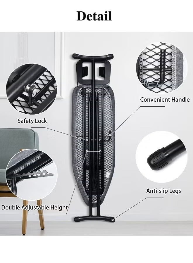 Cady One Ironing board and table with a black heat-resistant cover. Fabric size: 102 x 33 cm - Image 2