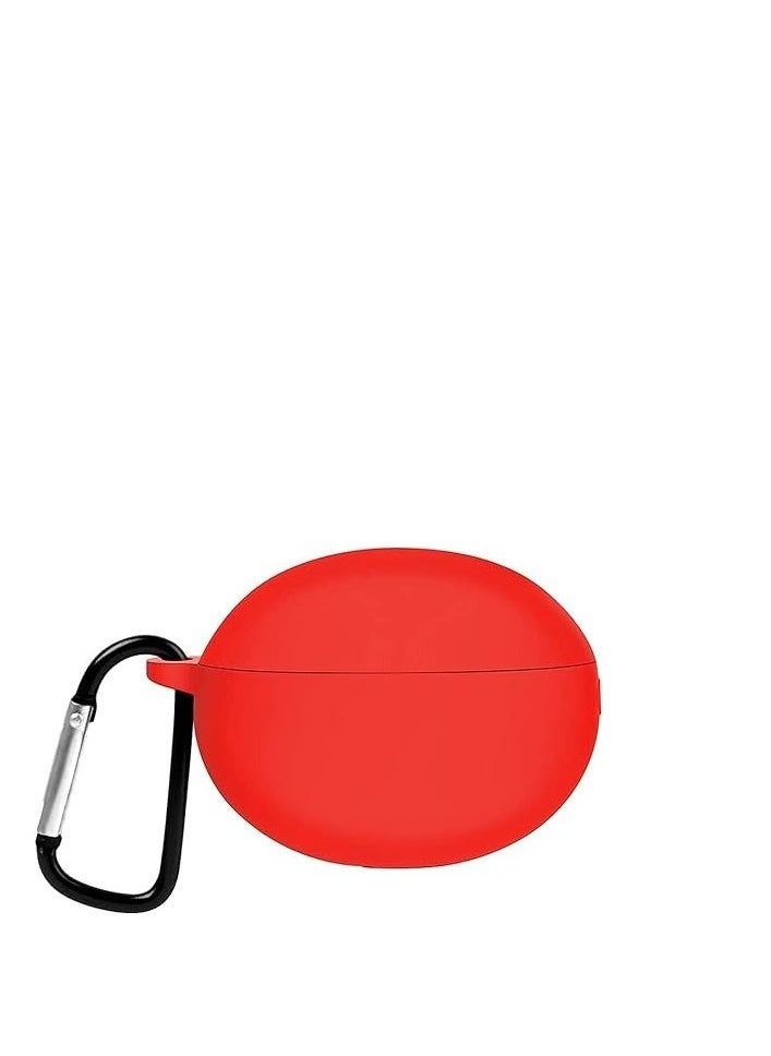 Generic - Silicone case with keychain for Huawei Free Buds 5i (red color) - Image 1