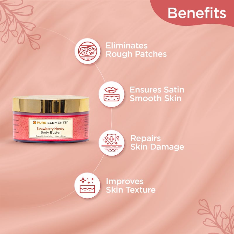 PURE ELEMENTS Rose Shea Butter Body Cream Enriched With Rose Oil And Shea Butter No Mineral Oil Made With Natural Ingredients - Image 3