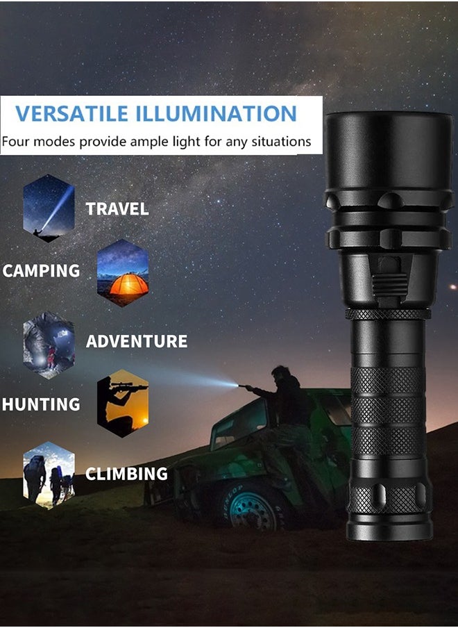 Garlo Diving Flashlight Dive Torch 2000 Lumen Waterproof Underwater XM-L2 LED Submarine Lights Holder with Rechargeable Battery,Charger for Under Water Deep Sea Cave at Night  - Image 3