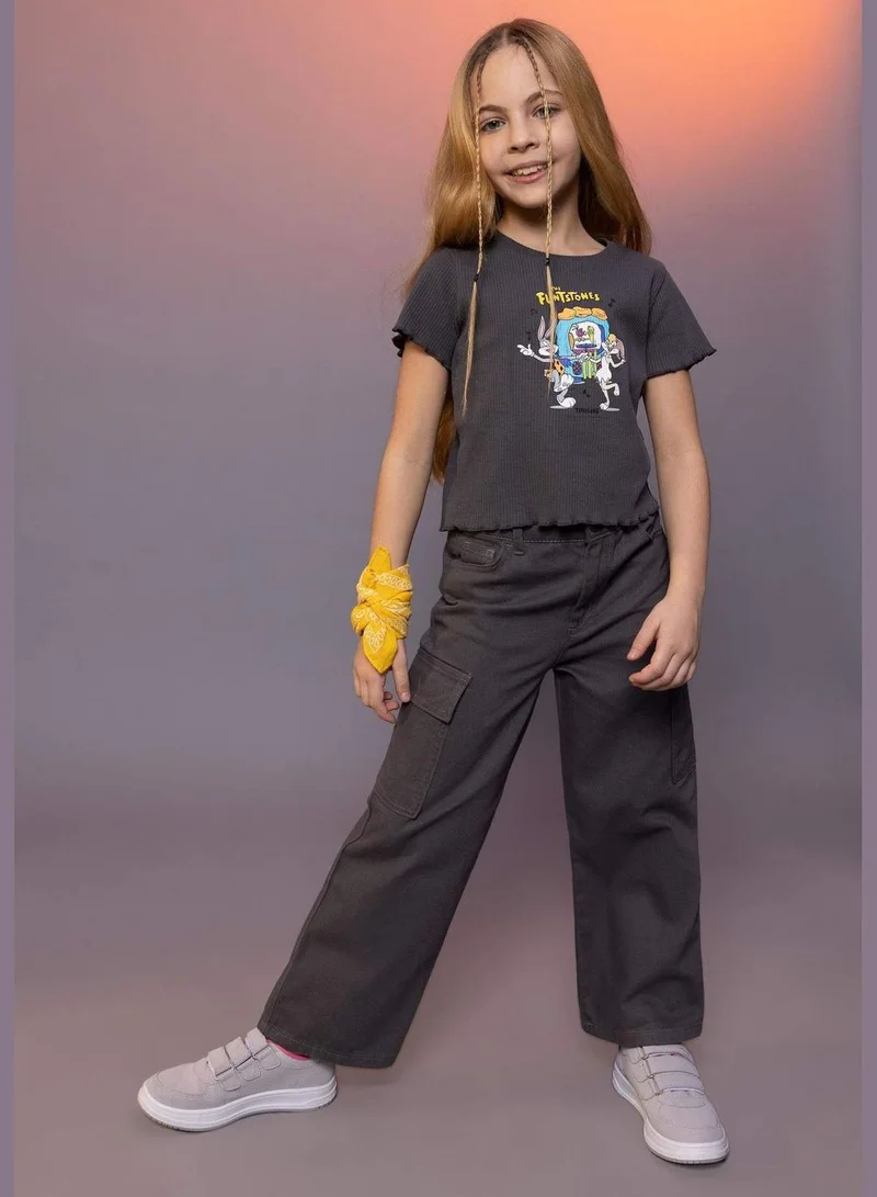 DeFacto Girl Wideleg Cargo Woven Trousers