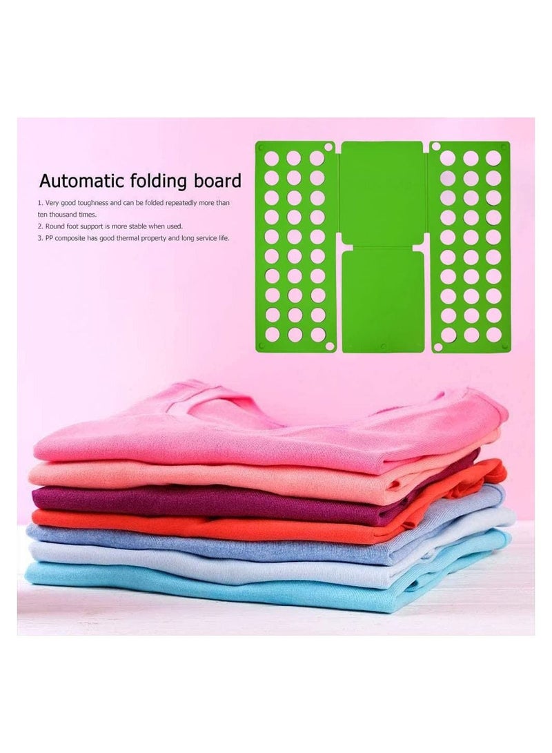 SYOSI Shirt Folding Board, T Shirt Folder Board Clothes Folding Laundry Organizer Dress Pants Towels Folder for Kid and Women to Fold Clothes, Easy to Store and Travel, Very Suitable for Family (Green)  - Image 4