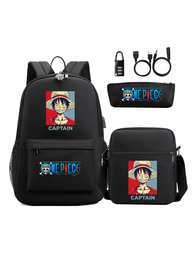 One Piece USB Three Piece Backpack