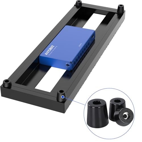 AYCRIT Mini Guitar Pedal Board, Aluminum Alloy 0.9lb Small Effect Bass Pedalboard, 16 * 5.3in, With Pedals Mountain Tape, Power DC Cable, Cable Tie - Image 4