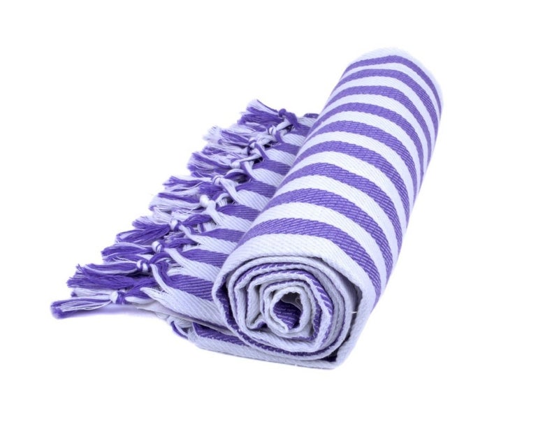 Cotton Colors Cotton Colors - 2 Striped Bath Towels - Standard Towel (60" * 30 ") (Super Water Absorbent, Very Thin, Light Weight, Soft & Easy to Dry)_D31  - Image 2