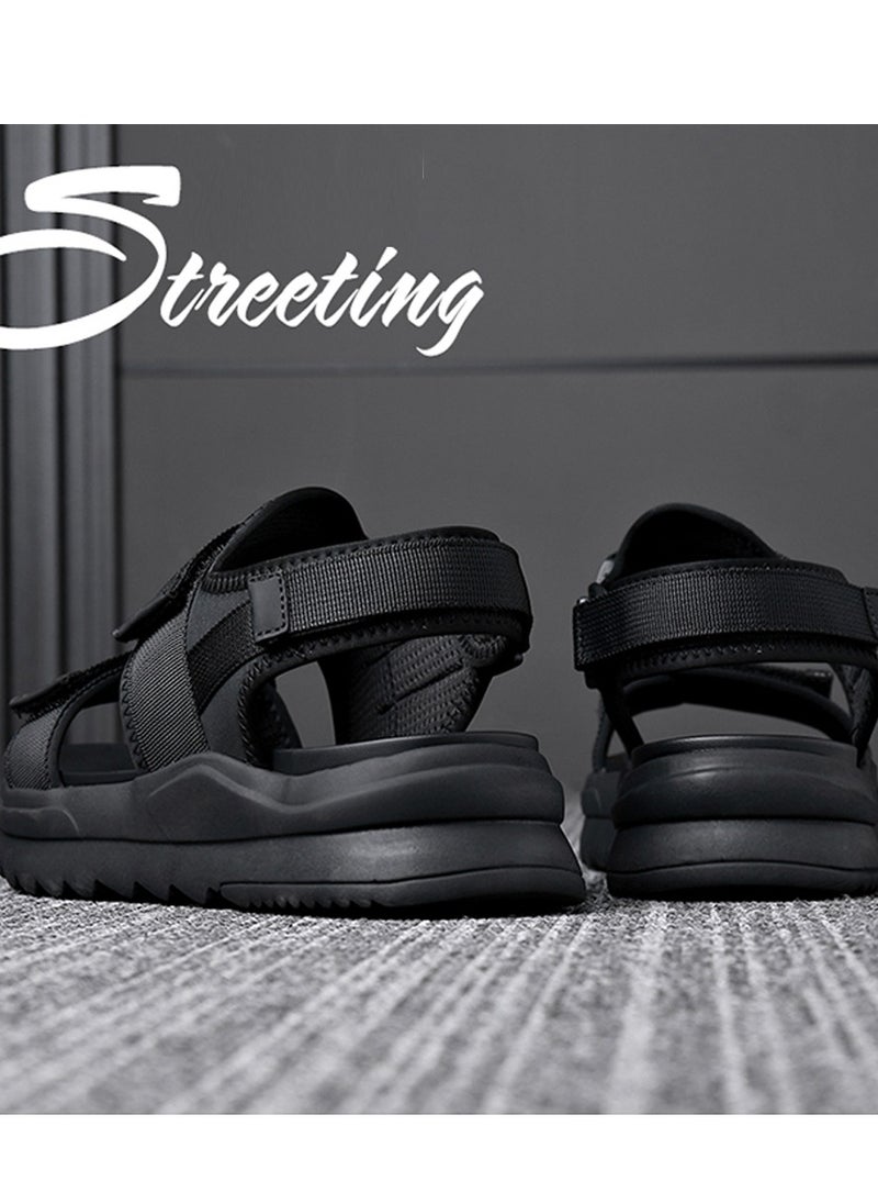 Al Aoyama Mens Comfortable Walking Sandals, Soft Sports Sandals with Three Adjustable Hook  - Image 2