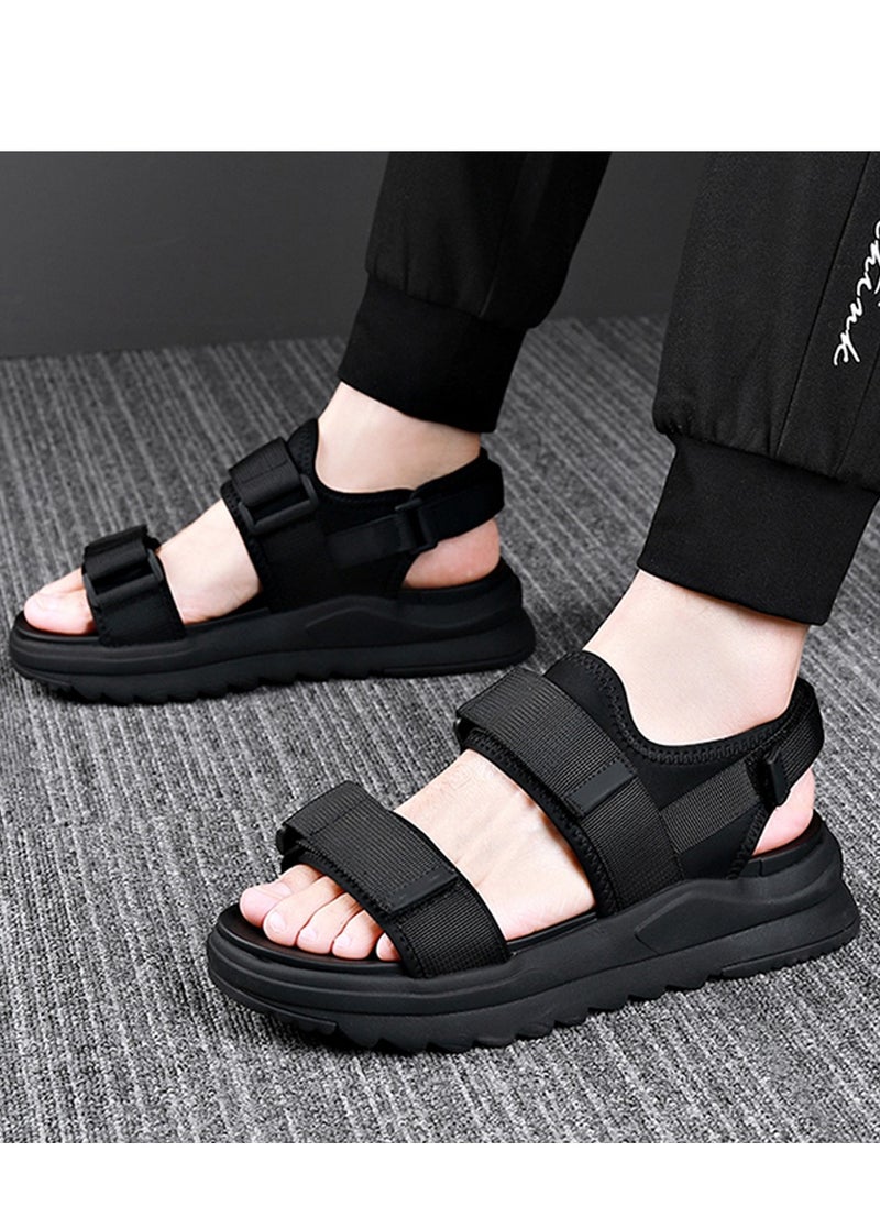Al Aoyama Mens Comfortable Walking Sandals, Soft Sports Sandals with Three Adjustable Hook  - Image 4