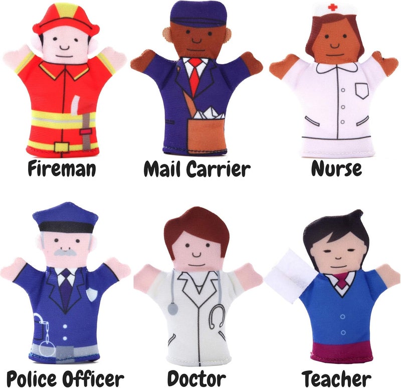 BETTERLINE Magnet Happy Helpers People Toy Set for Fridge, Board and Refrigerator Magnets - Soft Fabric - 12 Pieces - Variety of Neighborhood People Characters - Image 3