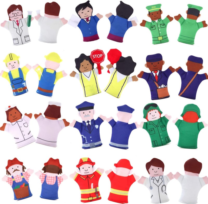 BETTERLINE Magnet Happy Helpers People Toy Set for Fridge, Board and Refrigerator Magnets - Soft Fabric - 12 Pieces - Variety of Neighborhood People Characters - Image 4