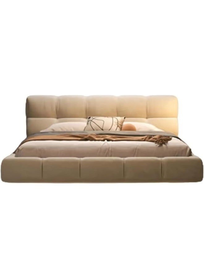 Zayn comforts Modern Upholstered LED Bed Frame with Tufted Headboard - Image 4
