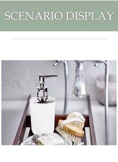 DUNISO 4 Pieces of Bathroom Accessories Set, Household Toiletries Set, Bathroom Storage Set,Sturdy and Durable，with lotion bottle, toothbrush holder, mouthwash cup, soap tray，Suitable for Family and Travel Use  - Image 5