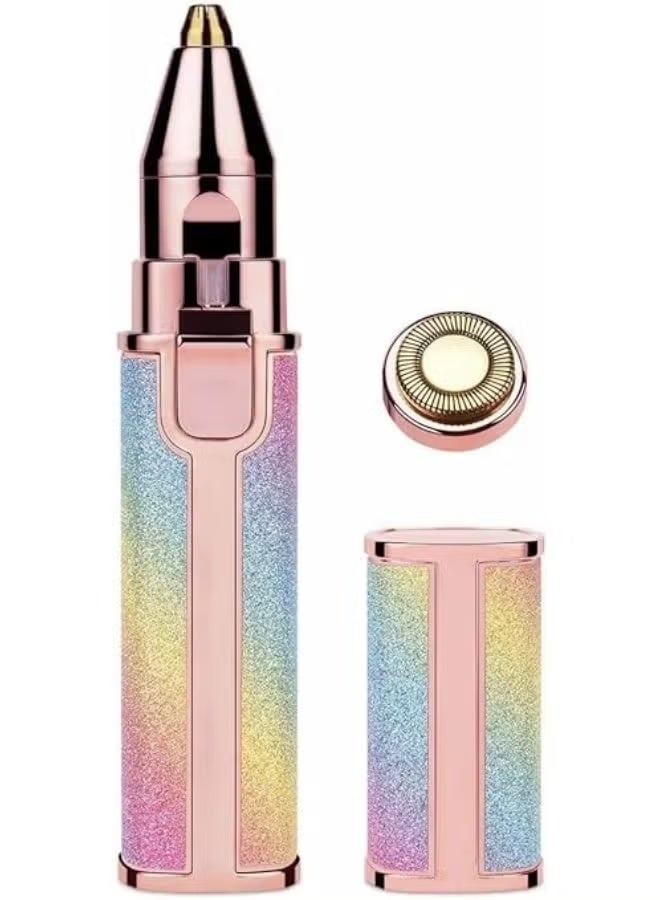 ELTRAZONE 2-in-1 Eyebrow Trimmer & Facial Hair Remover for Women – Battery Operated with LED Light - Image 2