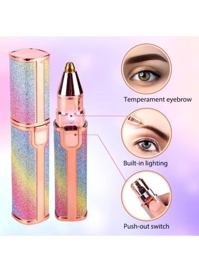 ELTRAZONE 2-in-1 Eyebrow Trimmer & Facial Hair Remover for Women – Battery Operated with LED Light - Image 3