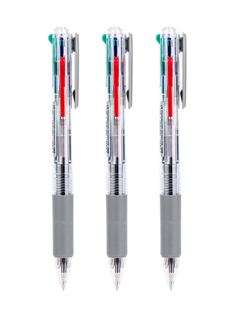 Deli 3-Piece Multi Ink Ballpoint Pen With Four Ink Colours  - Image 1
