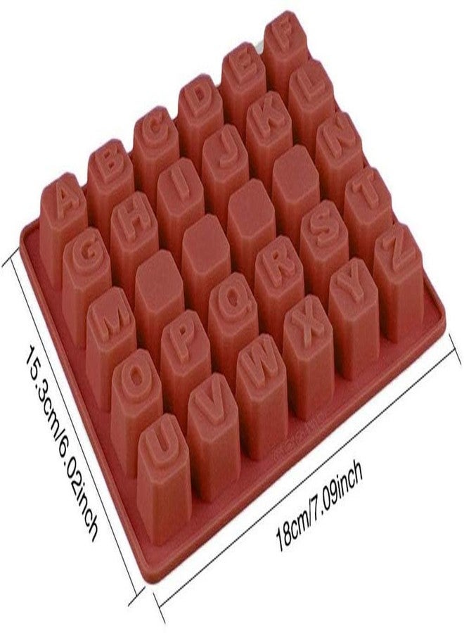 FEDDE Silicone Chocolate Mould Alphabet Chocolates Candy Mold ABCD Ice Cube Tray - Image 5