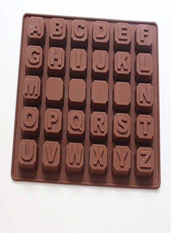 FEDDE Silicone Chocolate Mould Alphabet Chocolates Candy Mold ABCD Ice Cube Tray - Image 1