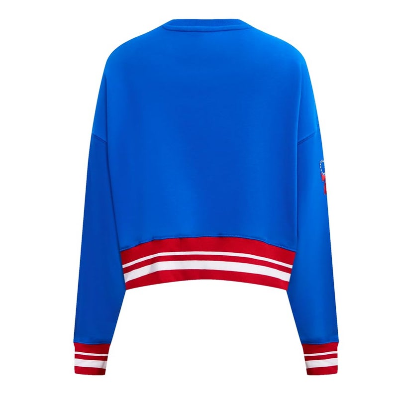 Pro Standard Womens NBA Philadelphia 76ers Retro Classics Crewneck Sweatshirt Royal Blue/Red M - Image 3