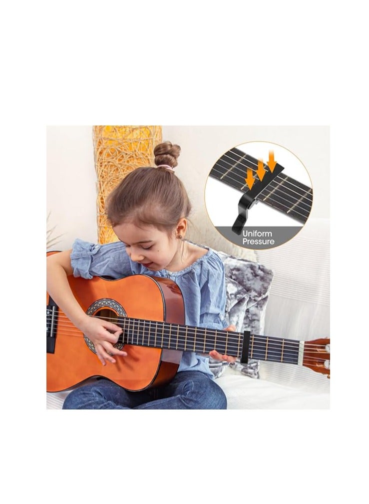 Generic Folk Guitar Capo, Electric and Acoustic Guitar Capo, Metal Aluminium Alloy Capo, Black Guitar Cover for Electric Folk Classical Ukulele  - Image 5
