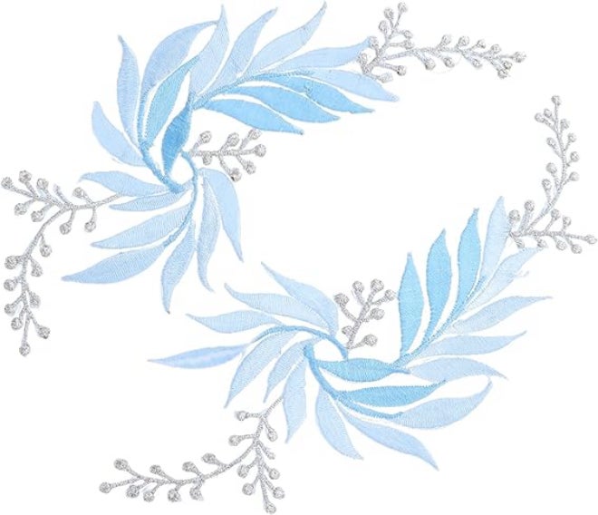 2pcs Leaf Embroidery Applique Patches Decorative DIY Sewing Clothes Decor Materials for Jeans Bags Backpacks Fashionable Small Compact Design - Image 2