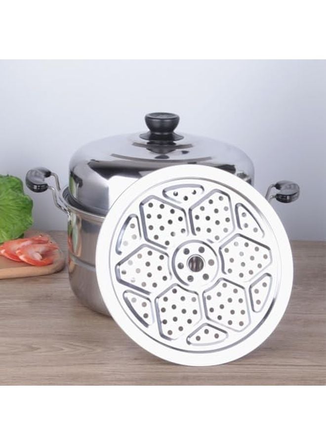 رف سلة بخارية من الفولاذ المقاوم للصدأ 304، صينية دائرية 15.5 سم لوعاء طهي بالضغط - Image 5