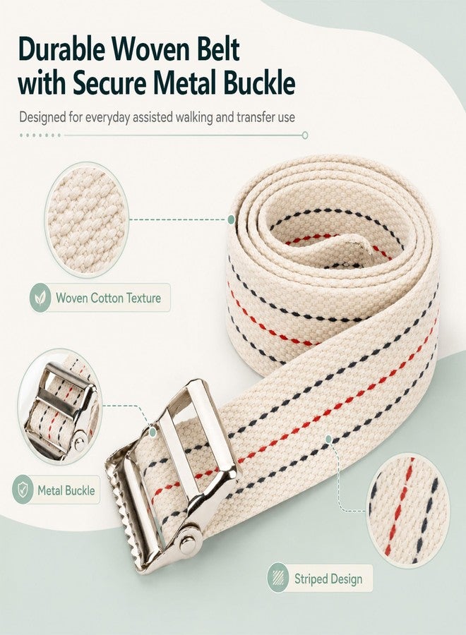 MAQIHAN Gait Belts Transfer Belts for Seniors - Walking Gait Belts for Men with Metal Buckle MAQIHAN Heavy Duty Transfer Belt for Lifting Elderly Seniors Ambulation Accessories 60 Inch. - Image 4