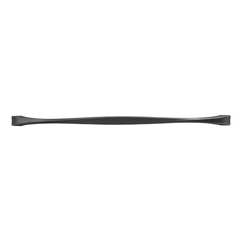 Hickory Hardware 1 Pack Solid Core Kitchen Cabinet Pulls, Luxury Cabinet Handles, Hardware for Doors & Dresser Drawers, 12 Inch Hole Center, Black Iron, Twist Collection - Image 2