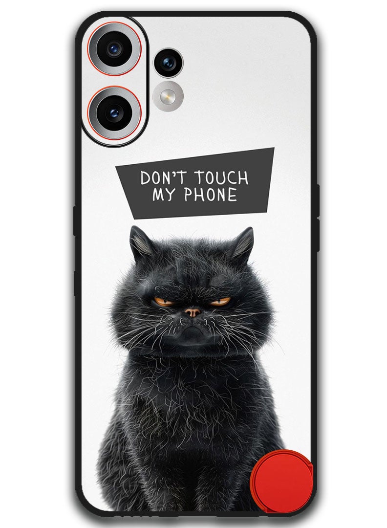 Theodor Case Compatible with Nothing CMF Phone 2 Pro 6.77 Inch Protection Shockproof Bumper Cover Dont Touch My Phone Cat - Image 1