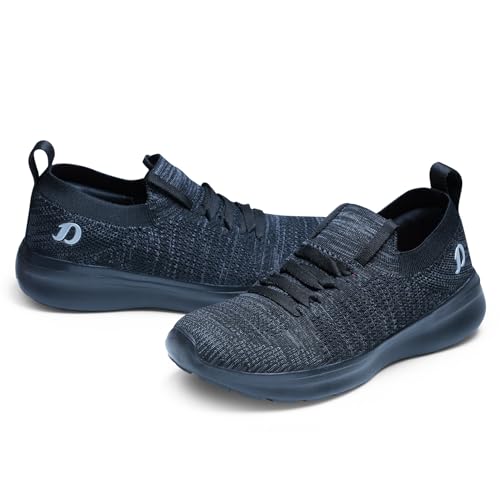 DOCTOR EXTRA SOFT Women’s Running & Walking Shoes| Lightweight Comfortable Slip-On Sports Sneakers, Memory Foam Cushion, Breathable Knitting, Anti-Slip Sole Flexible Gym Training D-1005 Black - Image 4