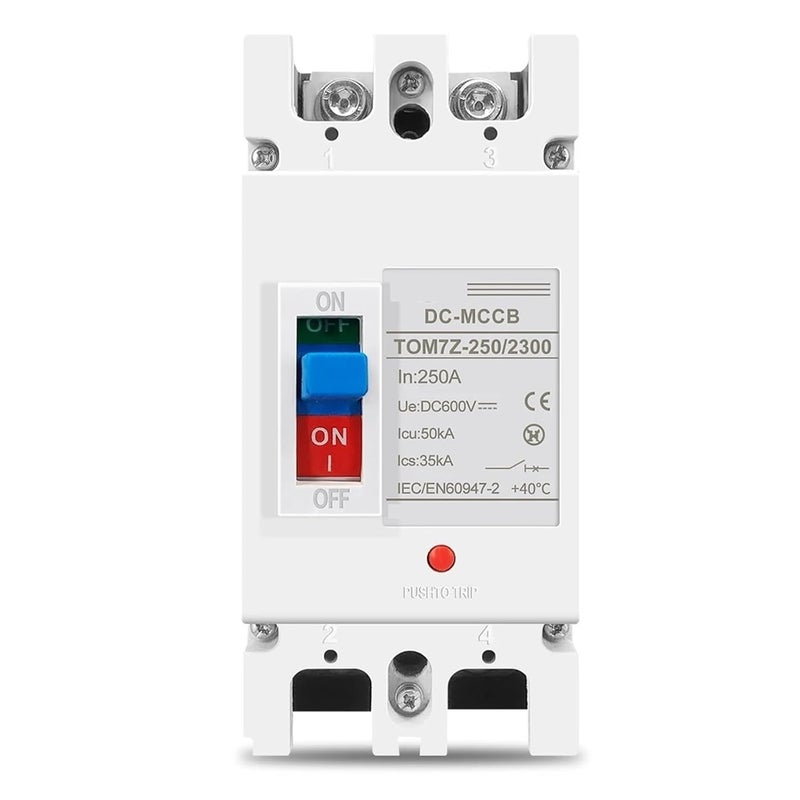 TOM7Z 250 2P 200A DC 600V Solar Molded Case Circuit Breaker Overload Protection Switch - Image 1