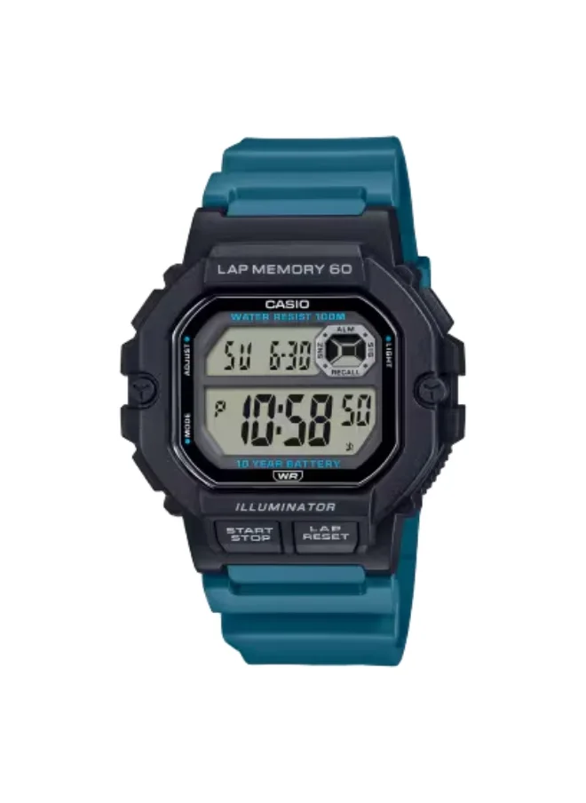 كاسيو Men's Resin Digital Watch WS-1400H-3AVDF - 44.5 mm