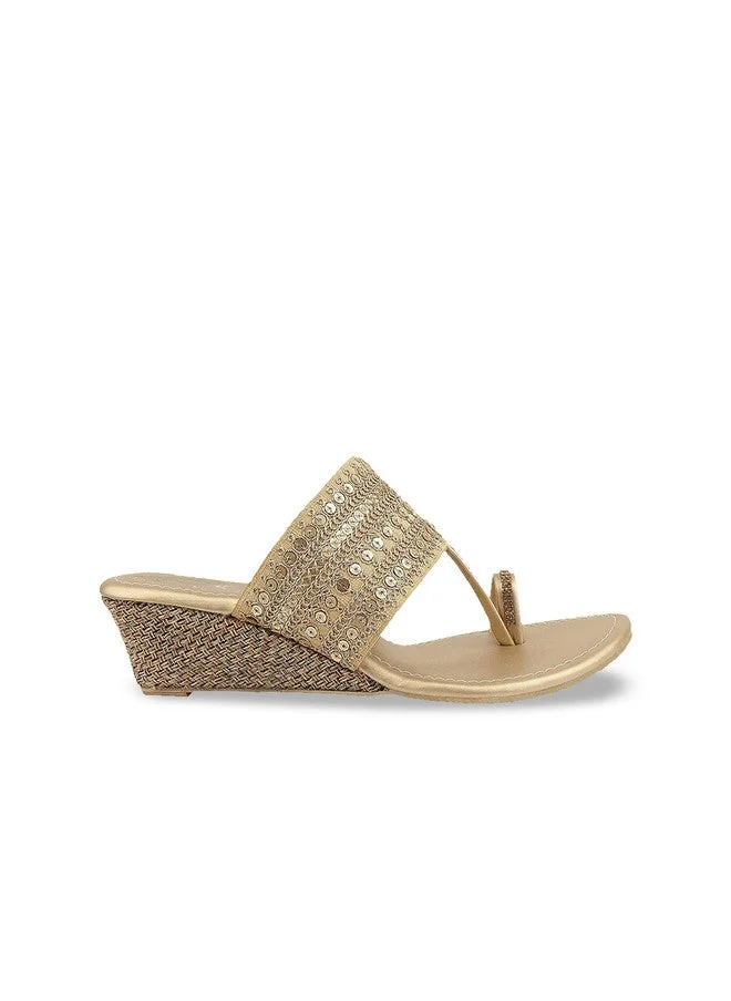 Shoetopia Shoetopia Girls Ethnic Embellished Wedge Heels