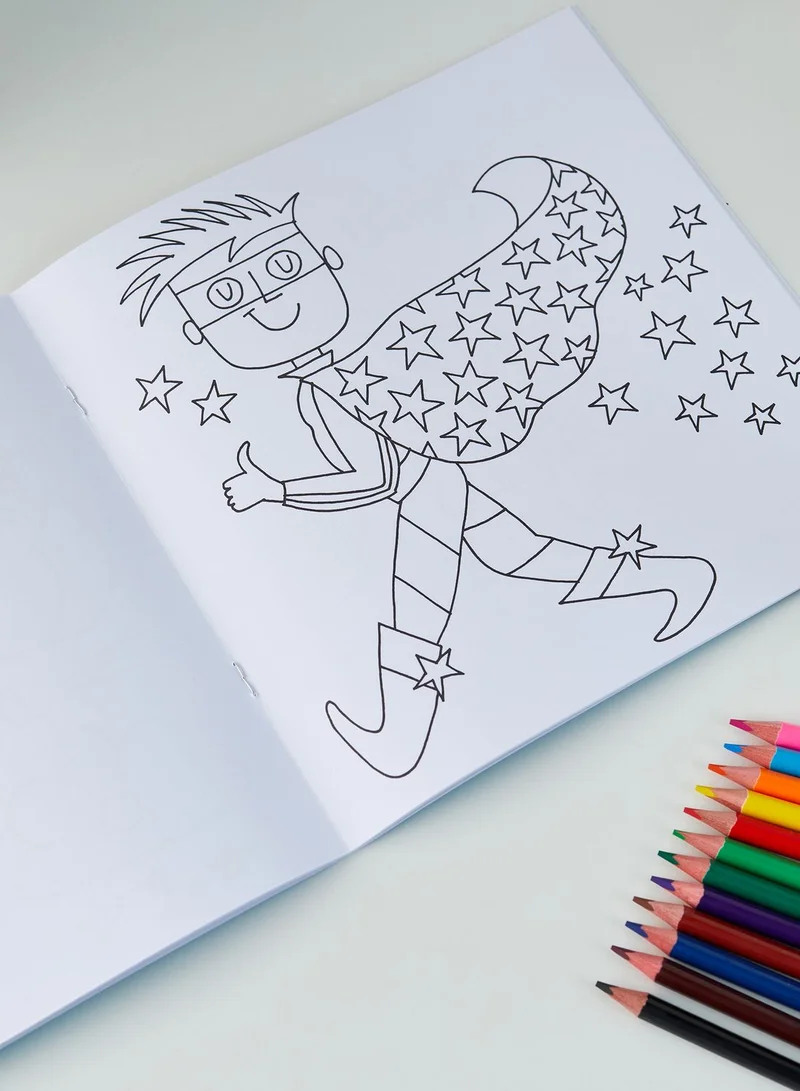 Rachel Ellen Designs Super Hero Colouring Book