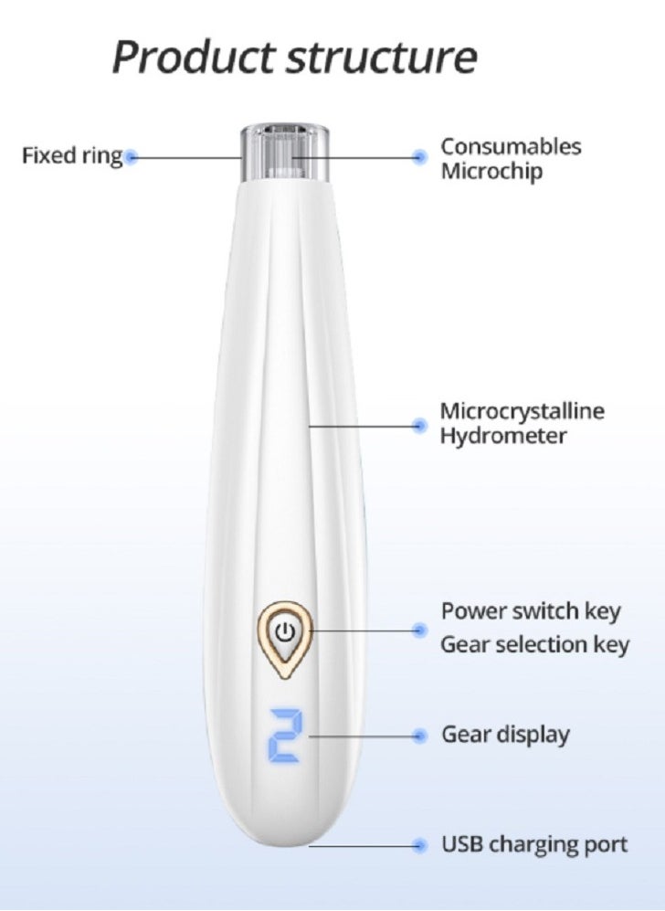 ماركة غير محددة محمول كامل تلقائي الرطوبة القلم النظام التجاري المتعدد الأطراف المتخصصة في microneedle الجلد القلم microcrystal الرطوبة متر  - Image 4
