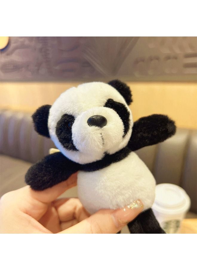 Plush panda Toy Keychain, Lovely Stuffed Doll Pendant Keychain, Award Goodie Bag Fillers Animal Themed Party (Black) - Image 5