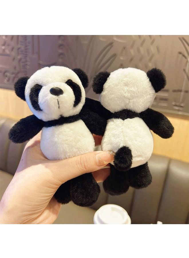 Plush panda Toy Keychain, Lovely Stuffed Doll Pendant Keychain, Award Goodie Bag Fillers Animal Themed Party (Black) - Image 3