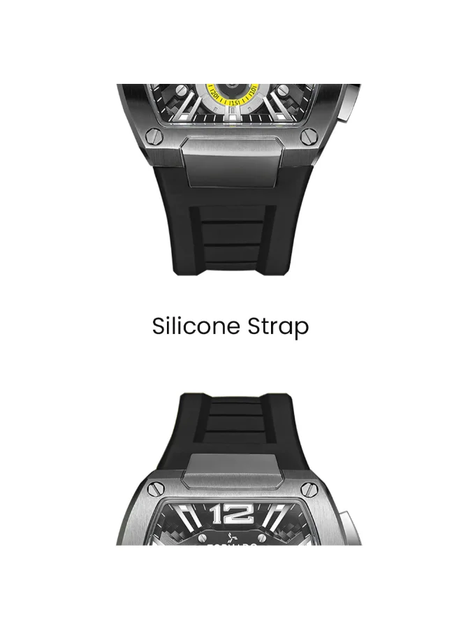 TORNADO Men's Silicone Analog Watch T23105-XSBB - 43x54 mm