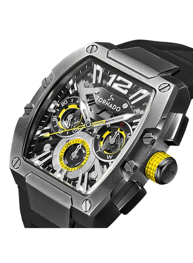 TORNADO Men's Silicone Analog Watch T23105-XSBB - 43x54 mm