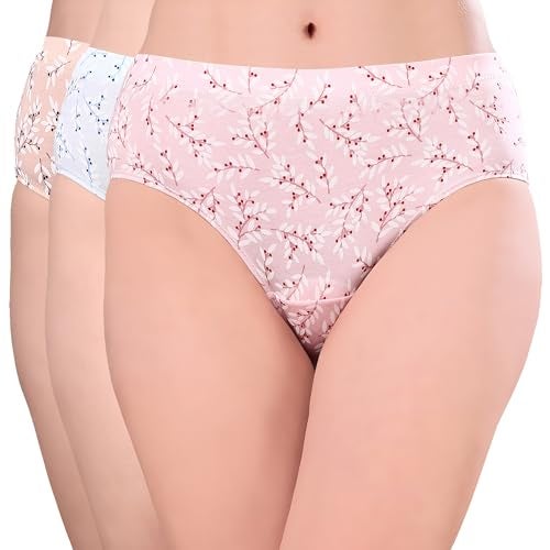 SOIE Women's High Rise Full Coverage Printed Stretch Cotton Hipster Panty (Pack of 3)(3FCB-30 Pack 6 XL) - Image 1