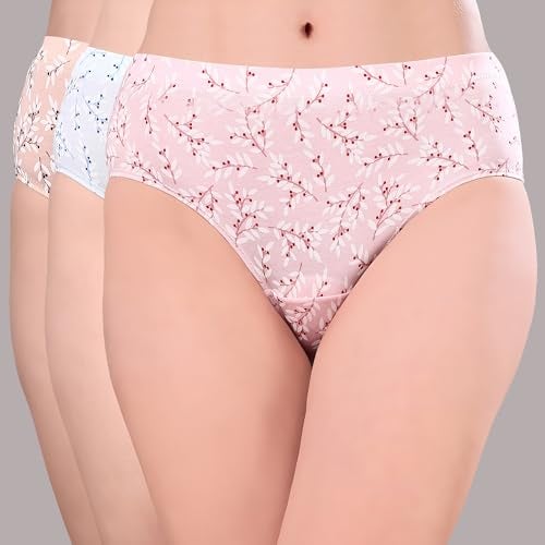 SOIE Women's High Rise Full Coverage Printed Stretch Cotton Hipster Panty (Pack of 3)(3FCB-30 Pack 6 XL) - Image 2