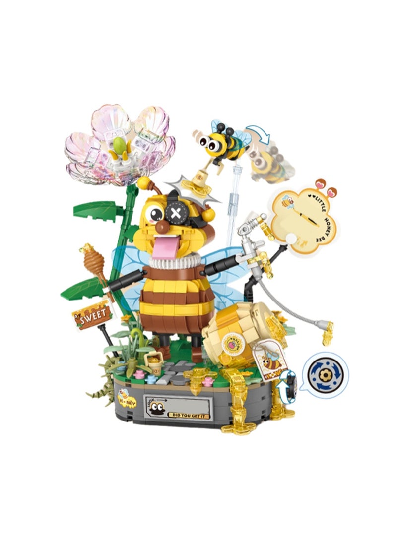 802pcs Bee Collecting Honey Model Set Building Blocks Creative Diy Simulation Collection Building Assembly Toys Children Adult Home Decorations - Image 1