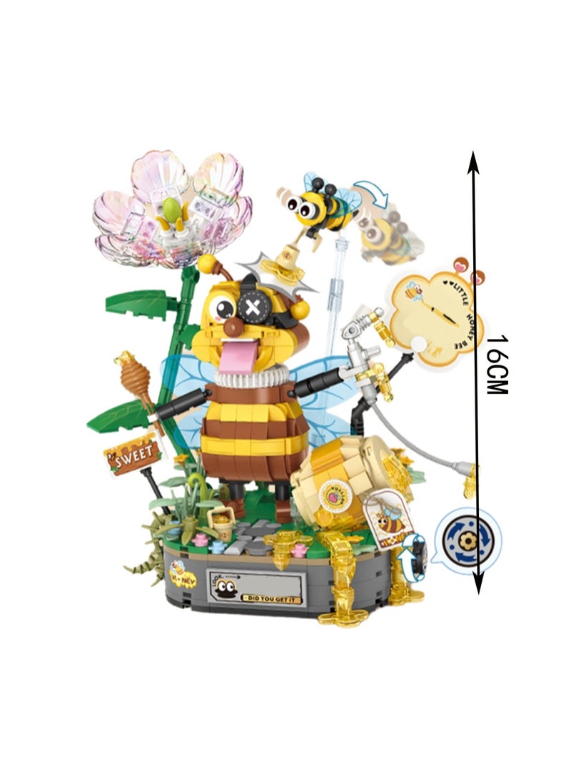 802pcs Bee Collecting Honey Model Set Building Blocks Creative Diy Simulation Collection Building Assembly Toys Children Adult Home Decorations - Image 2