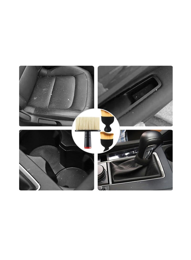HIHIDAY 3 Pcs Car Detailing Brush Set (Multiuse) Car Interior Cleaning Tool, Keyboard, Drawers, Table Fan, Sofa Brush Dense Bristles Scratch for Air Conditioning Vents, Dashboard, Ventilation Slots Crevices Cleaning Tools (black) - Image 5