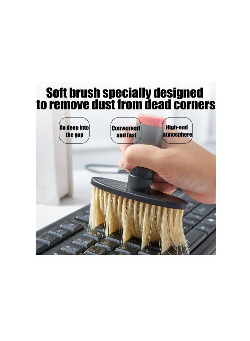 HIHIDAY 3 Pcs Car Detailing Brush Set (Multiuse) Car Interior Cleaning Tool, Keyboard, Drawers, Table Fan, Sofa Brush Dense Bristles Scratch for Air Conditioning Vents, Dashboard, Ventilation Slots Crevices Cleaning Tools (black) - Image 4