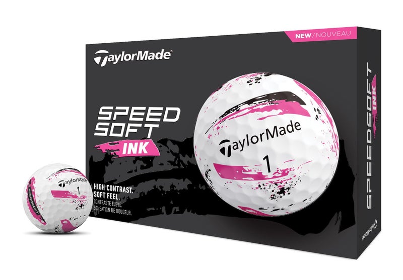 Taylormade SpeedSoft Ink Pink Golf Balls - Image 1