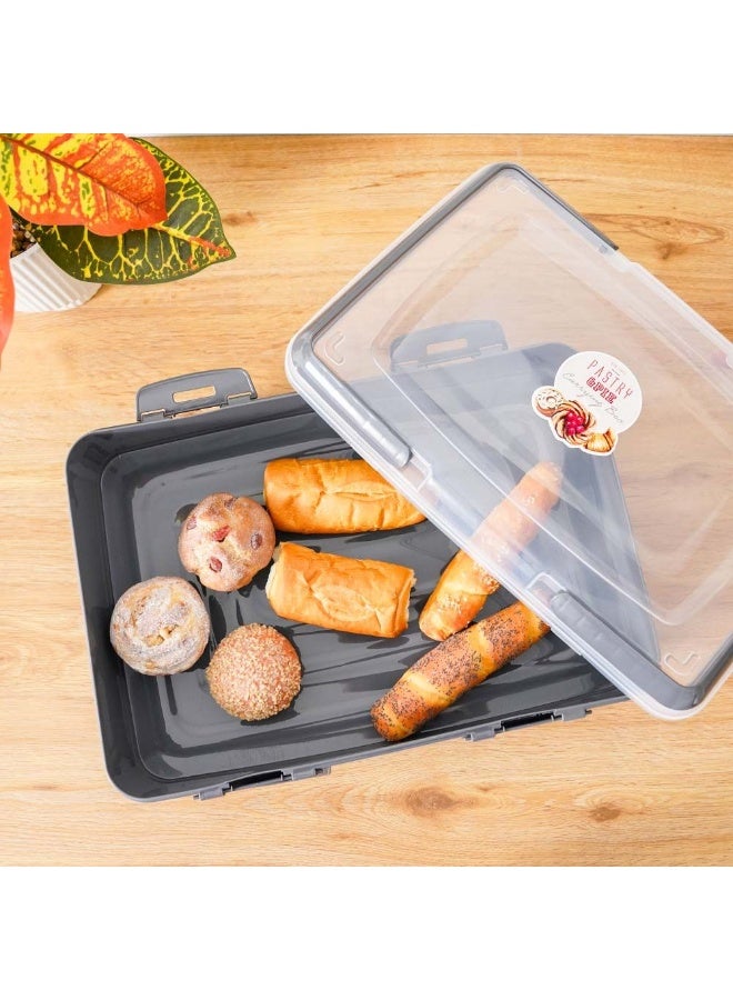 DANUBE HOME Qlux Takeaway Dublex Pastry Carryying Box - Anthracite 42X29X18Cm Polypropylene Pastry Carrying Box Food Storage For Home Kitchen Dining - Grey - Image 5