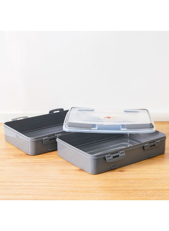 DANUBE HOME Qlux Takeaway Dublex Pastry Carryying Box - Anthracite 42X29X18Cm Polypropylene Pastry Carrying Box Food Storage For Home Kitchen Dining - Grey - Image 2