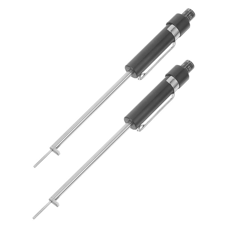 2pcs Dual Scale Brake Pad Thickness Gauge Tool Metric Imperial Iron Measuring Pen - Image 1