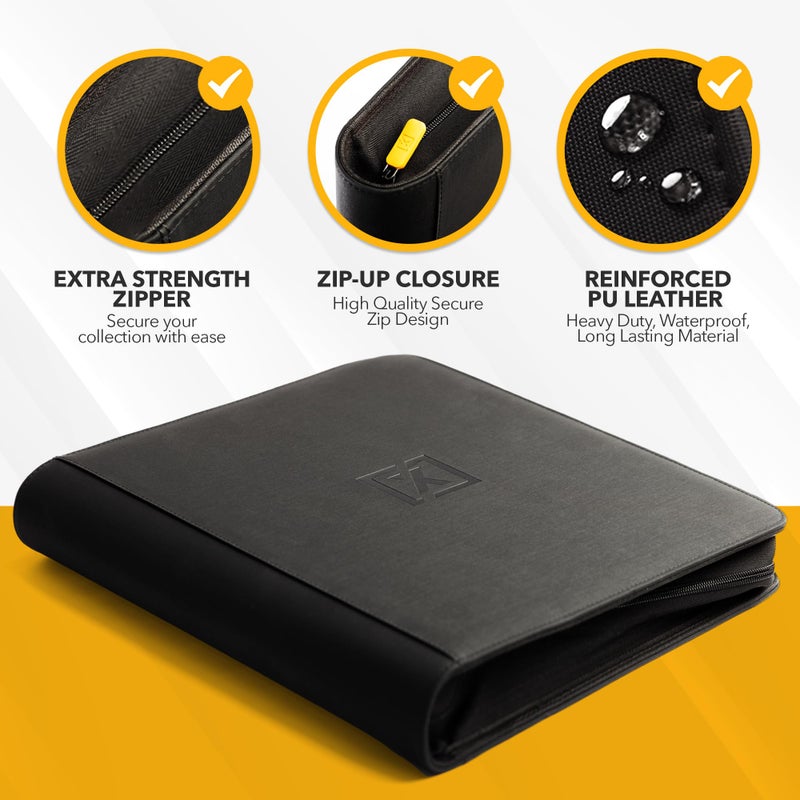 HOMEXPRO X PRO Graded Card Binder - Holds 60 Graded Slabs, Suitable for PSA and CGC Slabs | 6 Pocket Slab Binder Design | Ringless PSA Slab Binder | PSA Slab Case | Graded Card Holder for Long Term Storage - Image 3